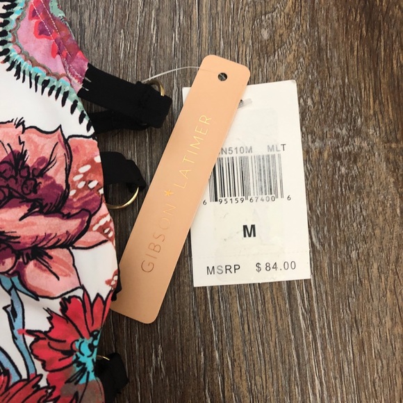 Gibson Latimer Paisley One Piece Swimsuit NWT - Picture 2 of 4